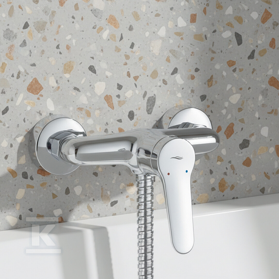 Bateria natryskowa VILLA ścienna bez - BVK_040D